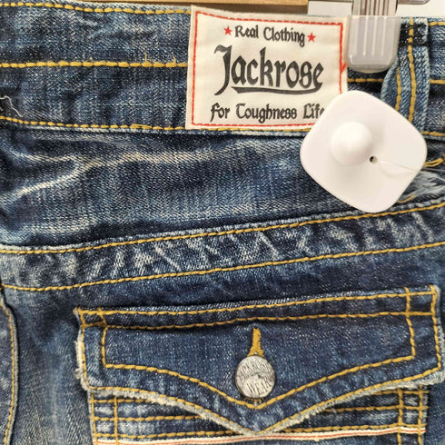 ジャックローズ JACKROSE ダメージ加工スリムストレートデニム グランジ Y2K メンズ 31