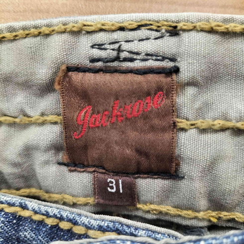 ジャックローズ JACKROSE ダメージ加工スリムストレートデニム グランジ Y2K メンズ 31