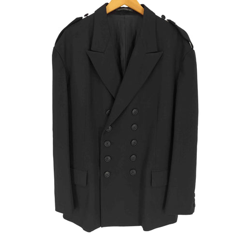 ヨウジヤマモトプールオム Yohji Yamamoto POUR HOMME 24AW WOOL GABARDINE W GUSSET JACKET ウール ギャバジン W ガゼット ジャケット メンズ JPN:2