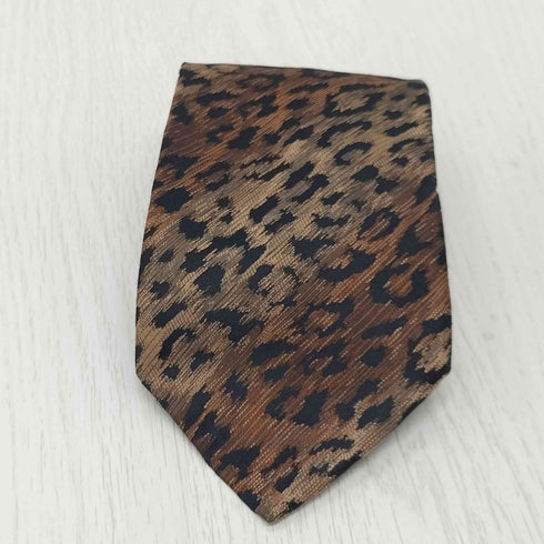 ドルチェアンドガッバーナ DOLCE&GABBANA レオパード柄シルクネクタイ メンズ
