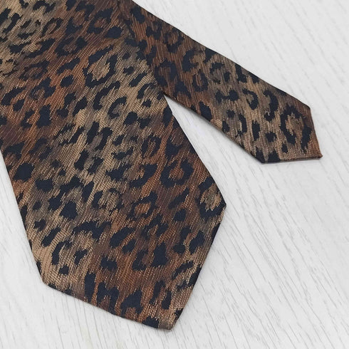 ドルチェアンドガッバーナ DOLCE&GABBANA レオパード柄シルクネクタイ メンズ