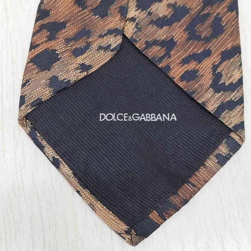 ドルチェアンドガッバーナ DOLCE&GABBANA レオパード柄シルクネクタイ メンズ