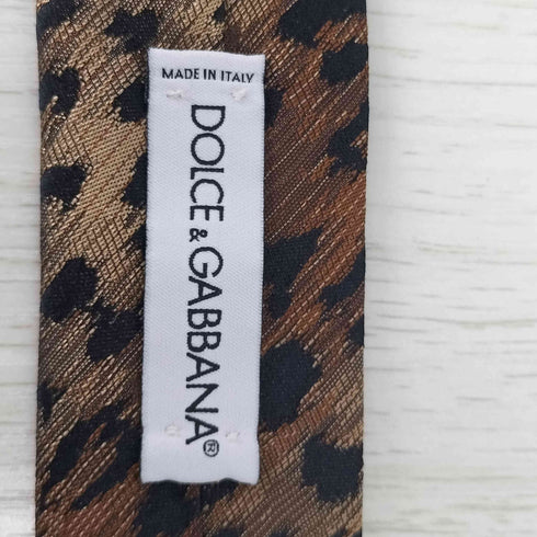 ドルチェアンドガッバーナ DOLCE&GABBANA レオパード柄シルクネクタイ メンズ