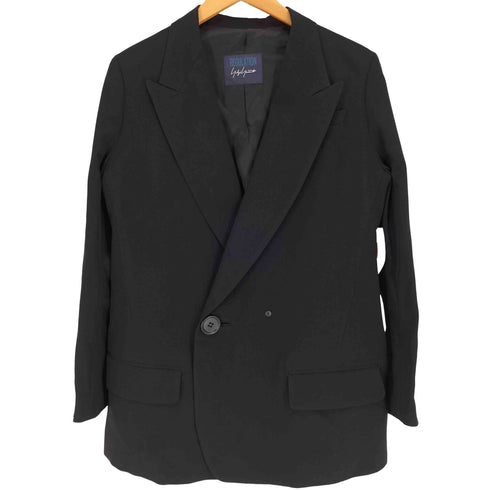 レギュレーションヨウジヤマモトメン REGULATION Yohji Yamamoto MEN 24SS DEKA釦 ピークドラペル トリアセテート ポリ ダブルブレスト テーラード ジャケット レディース JPN:1