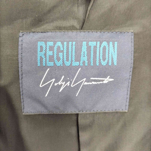 レギュレーションヨウジヤマモトメン REGULATION Yohji Yamamoto MEN 24SS DEKA釦 ピークドラペル トリアセテート ポリ ダブルブレスト テーラード ジャケット レディース JPN:1