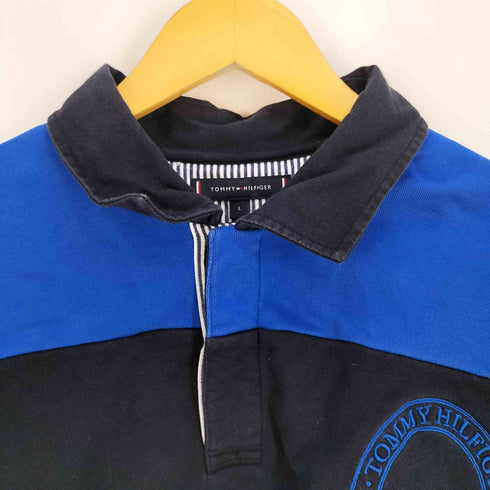 トミーヒルフィガー TOMMY HILFIGER Stripe Logo Archive Rugby Polo Shirt ポロシャツ メンズ import:L