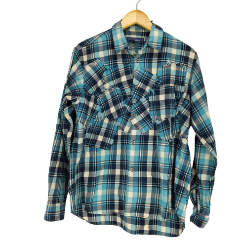 ジュンヤワタナベコムデギャルソンマン JUNYA WATANABE COMME des GARCONS MAN 03AW ポケットデザインチェックシャツ メンズ JPN:M