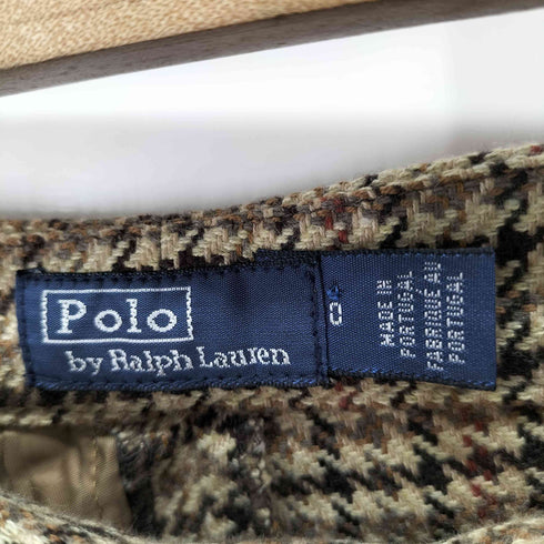 ポロバイラルフローレン Polo by RALPH LAUREN ウール混 千鳥格子 ストレートパンツ レディース JPN:0