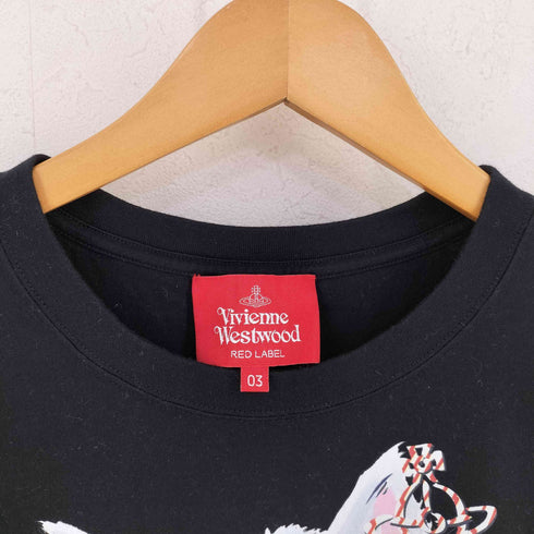 ヴィヴィアンウエストウッドレッドレーベル Vivienne Westwood RED LABEL キャットプリントクルーネックTシャツ レディース M