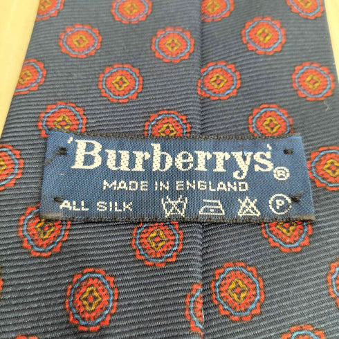 バーバリーズ BURBERRYS MADE IN ENGLAND シルク 総柄ネクタイ メンズ