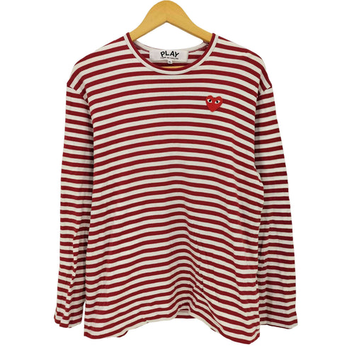プレイコムデギャルソン PLAY COMME des GARCONS PLAY STRIPED T-SHIRT ボーダー ロングスリーブTシャツ メンズ JPN:XL