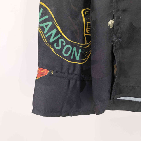 バンソン VANSON ファイヤーイーグル 迷彩ジャガード レーヨン 開襟シャツ オープンカラーシャツ メンズ
