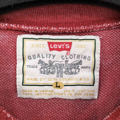リーバイス Levis JEANSWEAR ヘンリーネックコットンL/Sシャツ メンズ import:L