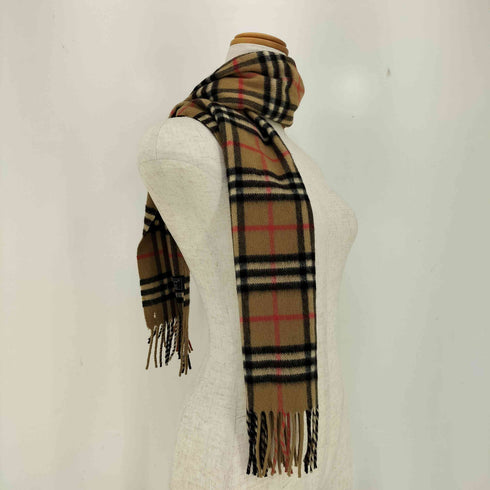 バーバリー BURBERRY 英国製 ノバチェック カシミヤ100 マフラー レディース