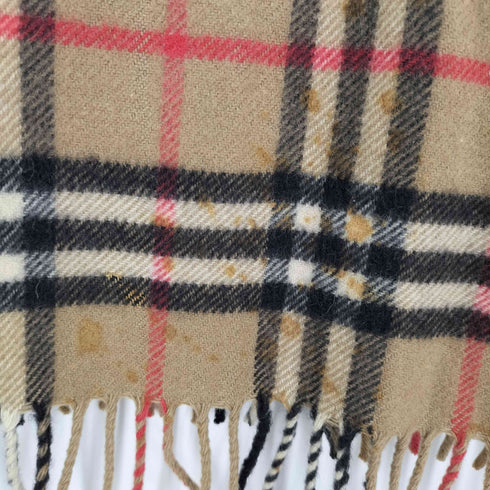 バーバリー BURBERRY 英国製 ノバチェック カシミヤ100 マフラー レディース