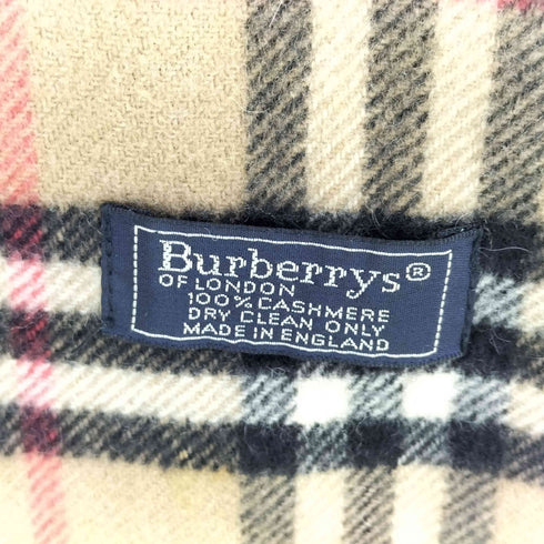 バーバリー BURBERRY 英国製 ノバチェック カシミヤ100 マフラー レディース