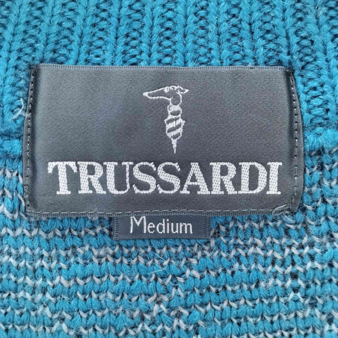 トラサルディ TRUSSARDI 総柄ウールカーディガン メンズ JPN:M