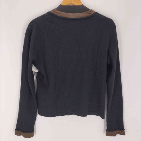 ジバンシィ GIVENCHY アンゴラ混バイカラーVネックニット レディース import:L