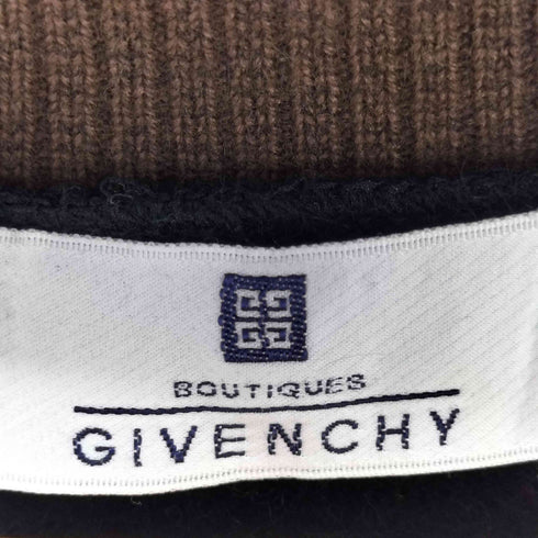 ジバンシィ GIVENCHY アンゴラ混バイカラーVネックニット レディース import:L