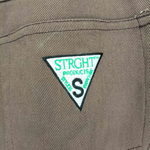 ストレイト STRAIIIGHT 5 POCKET BAGGY COTTON PANT BROWN メンズ MEDIUM