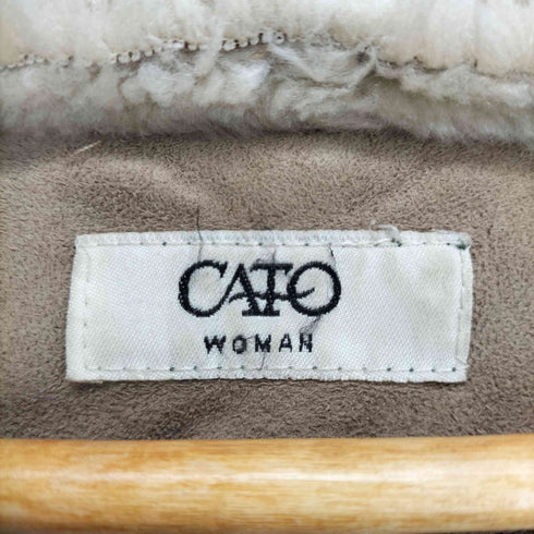 CATO WOMAN ブロックパターン ファーコート レディース 22/24