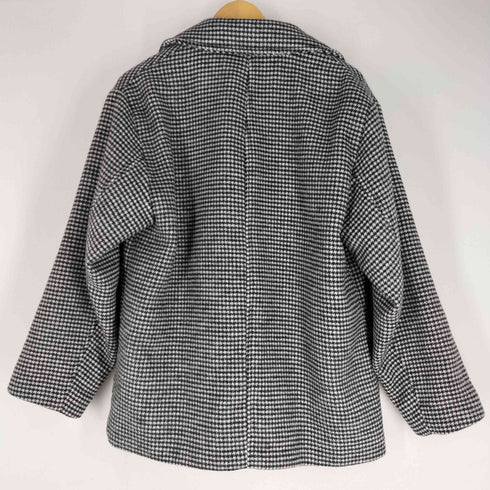 ジーナシス JEANASIS 22AW BIGカラーダブルウールコート 千鳥格子 レディース FREE