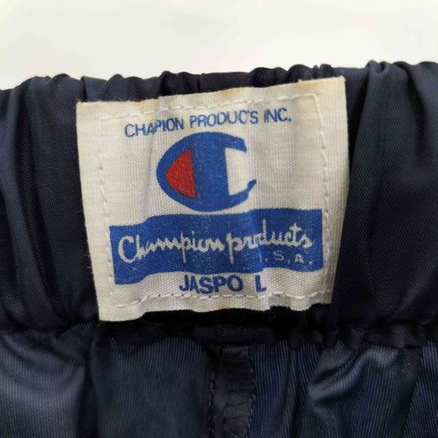 チャンピオン Champion 80-90S PRODUCTS USA ロゴ 裾リブ ジップフレア ナイロン パンツ メンズ JPN:L