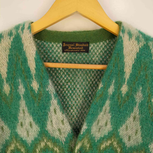 ジャーナルスタンダードホームステッド JOURNAL STANDARD J.S HOMESTEAD 5G KID-MOHAIR WJQ RETRO NORDIC C/D キッドモヘヤ レトロノルディック カーディガン メンズ JPN:L