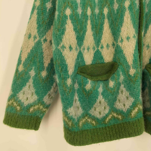 ジャーナルスタンダードホームステッド JOURNAL STANDARD J.S HOMESTEAD 5G KID-MOHAIR WJQ RETRO NORDIC C/D キッドモヘヤ レトロノルディック カーディガン メンズ JPN:L