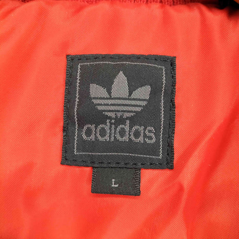 アディダス adidas 00S ロゴ刺繍中綿ストライプキルティングハイネックコート レディース L