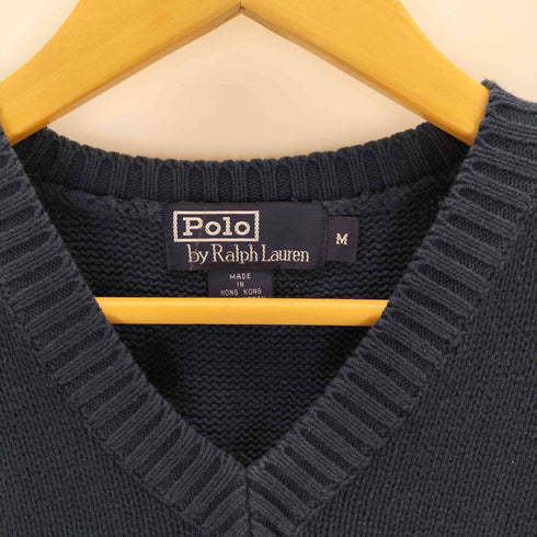 ポロバイラルフローレン Polo by RALPH LAUREN 香港製 ポニー刺繍 コットン Vネックベスト メンズ JPN:M