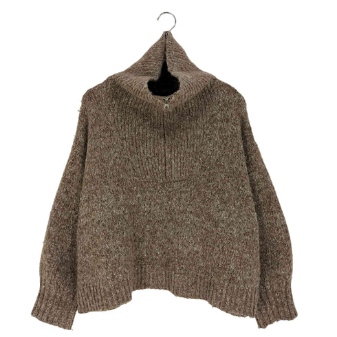 ジャバ JaVa ミックスカラー糸 ハーフジップニットプルオーバー レディース JPN:M