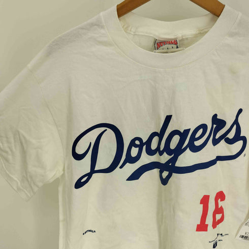 ナツメグ NUTMEG 90S USA製 ベースボール チーム ロゴ プリント ナンバリング 16 S/S Tシャツ 1995年製 メンズ import:L