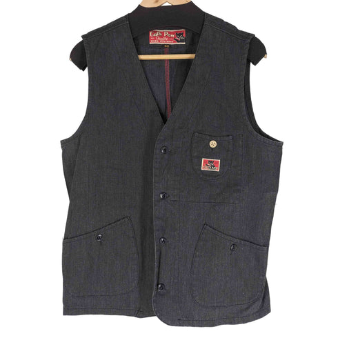 キャッツポウ CATS PAW 東洋 デニム地 ベスト シンチバック メンズ 40