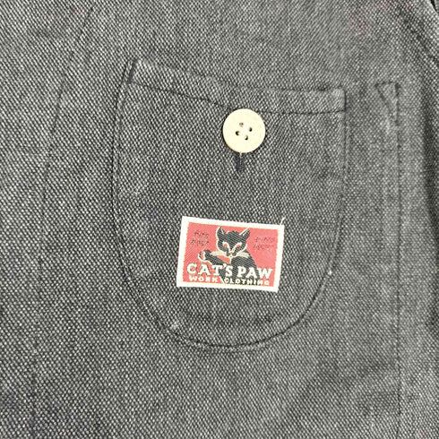 キャッツポウ CATS PAW 東洋 デニム地 ベスト シンチバック メンズ 40
