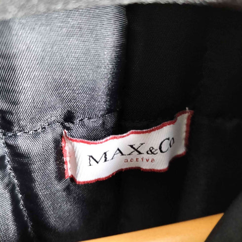マックスアンドコー MAX & CO. イタリア製 内側キルティング ベルデッド ステンカラーハーフコート レディース EUR:38