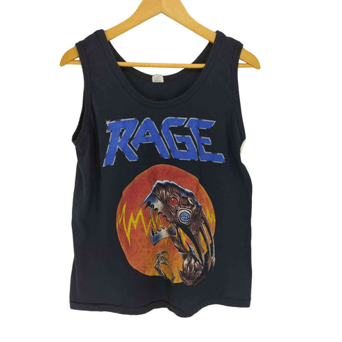 プリントスター printstar 80-90 1991 RAGE RAGE EXTENDED POWER TOUR グラフィックプリントタンクトップ メンズ JPN:L