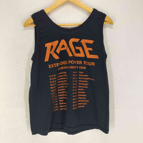 プリントスター printstar 80-90 1991 RAGE RAGE EXTENDED POWER TOUR グラフィックプリントタンクトップ メンズ JPN:L
