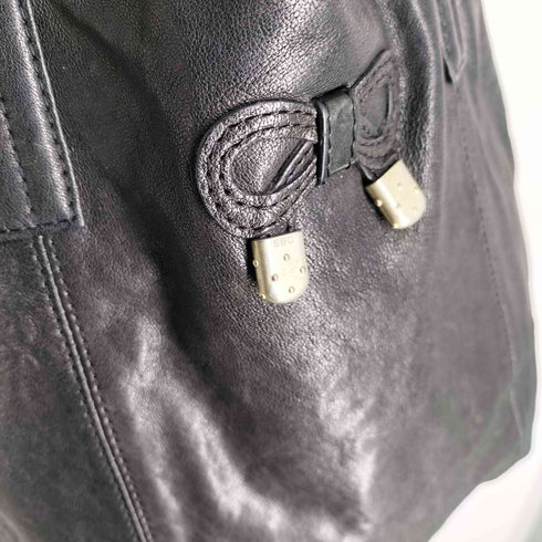 シーバイクロエ SEE BY CHLOE 内側コーデュロイ リボンデザイン レザー トートバッグ レディース