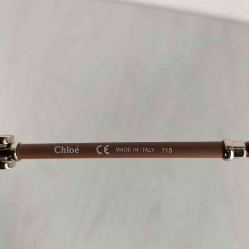 クロエ Chloe イタリア製 柄フレーム オーバル サングラス レディース 61□16