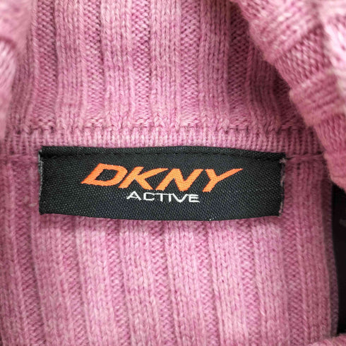 ダナキャランニューヨーク DKNY 00S ロゴデザインタートルネックニット レディース S