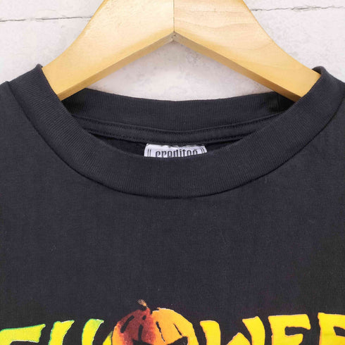 creditee HELLOWEEN 袖 裾シングル グラフィックプリント 半袖バンド Tシャツ カットソー メンズ L