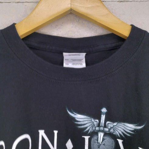 ギルダン GILDAN 2010 BONJOVI WORLD TOUR 両面プリント バンドTシャツ カットソー メンズ XL
