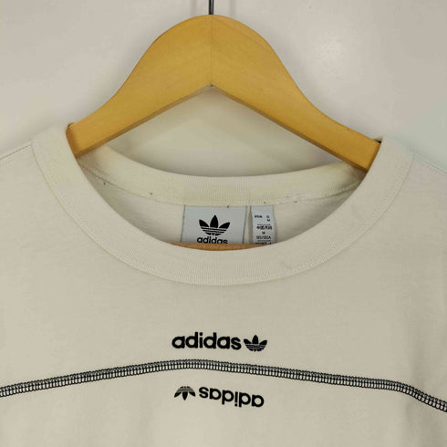 アディダスオリジナルス adidas Originals ロゴ刺繍 ステッチデザイン ロングスリーブTシャツ メンズ import:M