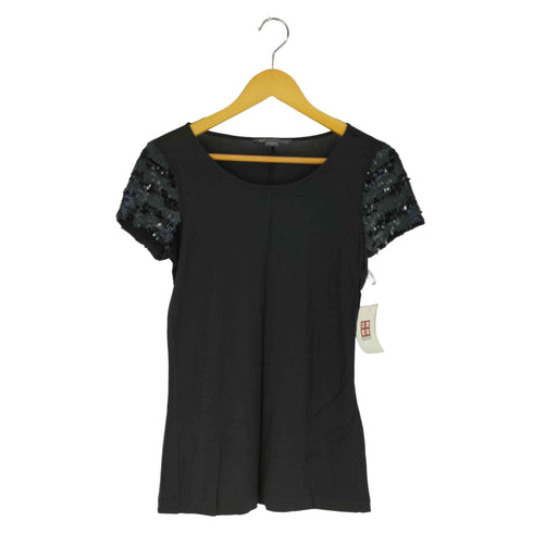 アルマーニエクスチェンジ ARMANI EXCHANGE 袖スパンコール Tシャツ レディース import:M