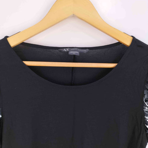 アルマーニエクスチェンジ ARMANI EXCHANGE 袖スパンコール Tシャツ レディース import:M