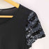 アルマーニエクスチェンジ ARMANI EXCHANGE 袖スパンコール Tシャツ レディース import:M