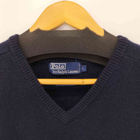 ポロバイラルフローレン Polo by RALPH LAUREN 90Sポニー刺繍Vネックウールニット メンズ JPN:L
