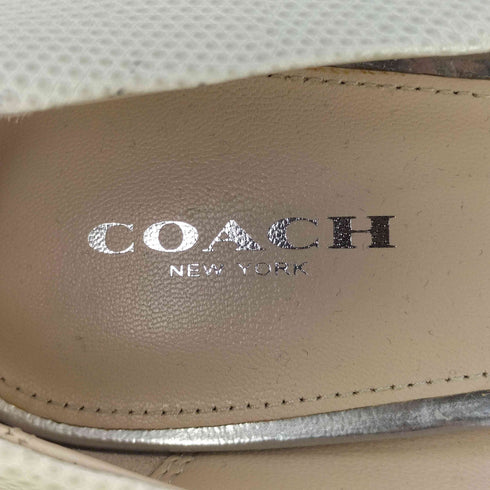 コーチ COACH パイソン型押し リボンデザイン ヒールパンプス レディース JPN:24