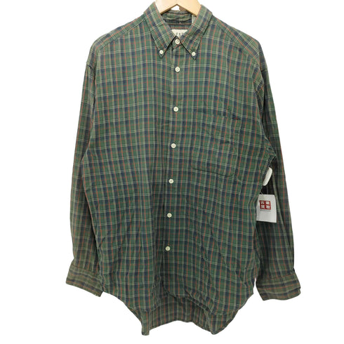 ギャップ Gap 90-00S OLD 白タグ L/S タータンチェック ボタンダウンシャツ メンズ import:M